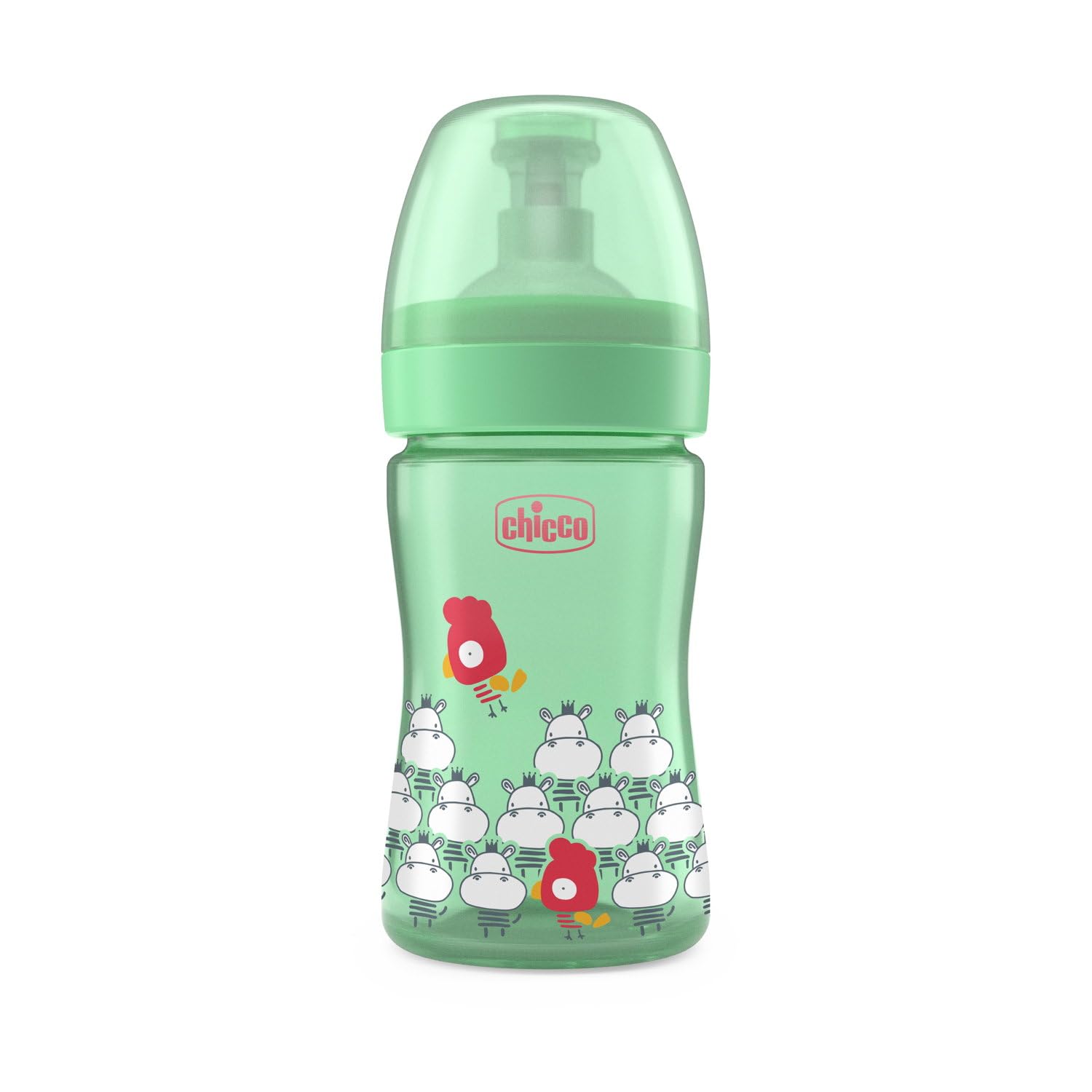 Chicco Tazza Antigoccia PUSH&PULL, Tazza Antigoccia per Bambini, Piccola e Compatta, Con Coperchio in Plastica, Verde, 18 Mesi+