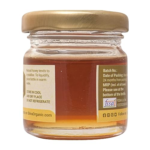Image of Shiva Organic Raw Mustard Honey 50g | 100% Pure NMR Tested | Raw and Unprocessed