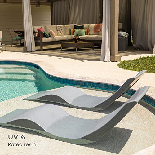Aqua Outdoors - In-Pool Chaise Lounger - Inside Pool & Sun Shelf Lounge Chair - Designed For Water Depths Up To 9” - Compatible With All Pool Types - Poolside & Sun Deck Tanning - Coral Reef #TOP4