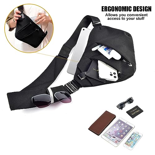 Fibrdoo Anti Theft Crossbody Bag for Women Men, Travel Purse Anti Theft Crossbody Sling Bag Shoulder Bag for Casual4