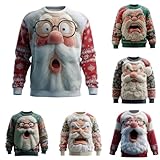 Matériau : ce pull de Noël fantaisiste imprimé en 3D est confectionné dans un tissu tricoté qui offre une respirabilité et un confort exceptionnels.