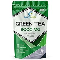 Green Tea Tablets Pure Vegan Weight Loss Pills 9000mg Keto Diet Slimming Supplements for Men and Women Gluten-Free & Metabolism Booster — Pack of 120