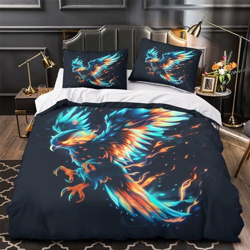 Housse de couette aigle 3D en microfibre 200x200 cm avec 2 taies - 4