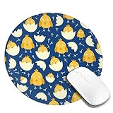 Ostern Küken Eier Mauspad Runde Gaming Mousepad Personalisierte Kunstdruck Mauspad für Computer Laptop & PC für Schreibtisch Office