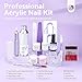 SAVILAND Acrylic Nail Kit with Drill: Professional Salon Nails Kit with Everything Acrylic Powder and Liquid Set Nail Brush Forms Top Gel & Manicure Tools Kit for DIY Extension Carving Home Use