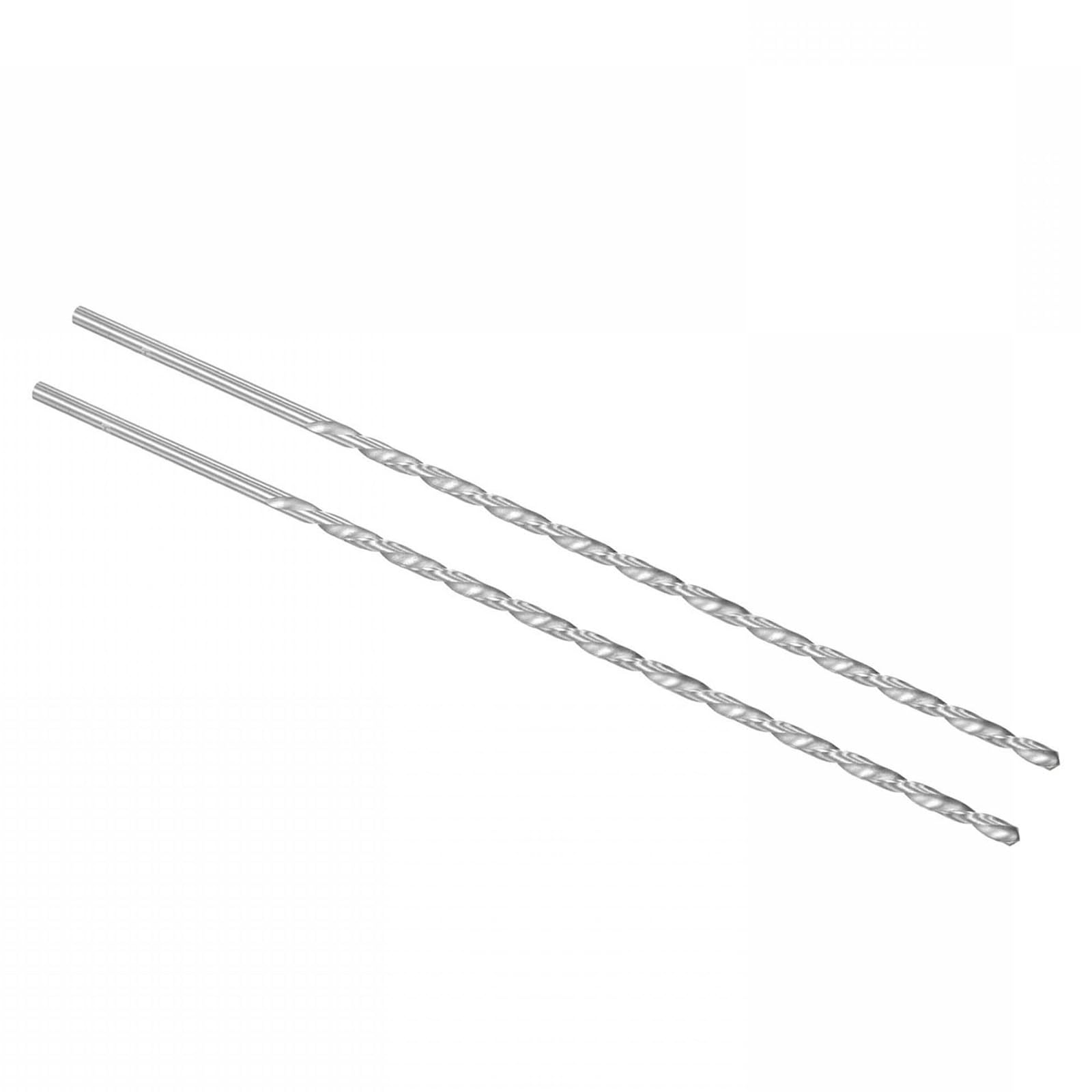 ROWORKX 2Pcs 4mm x 250mm Extra Long HSS Twist Drill Bits - Straight Shank Spiral Drill Bits for Wood, Metal, Aluminium, Plastic