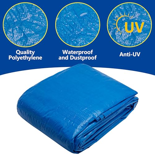 Tapete protector para piscina rectangular 24 x 12 ft miniatura 3