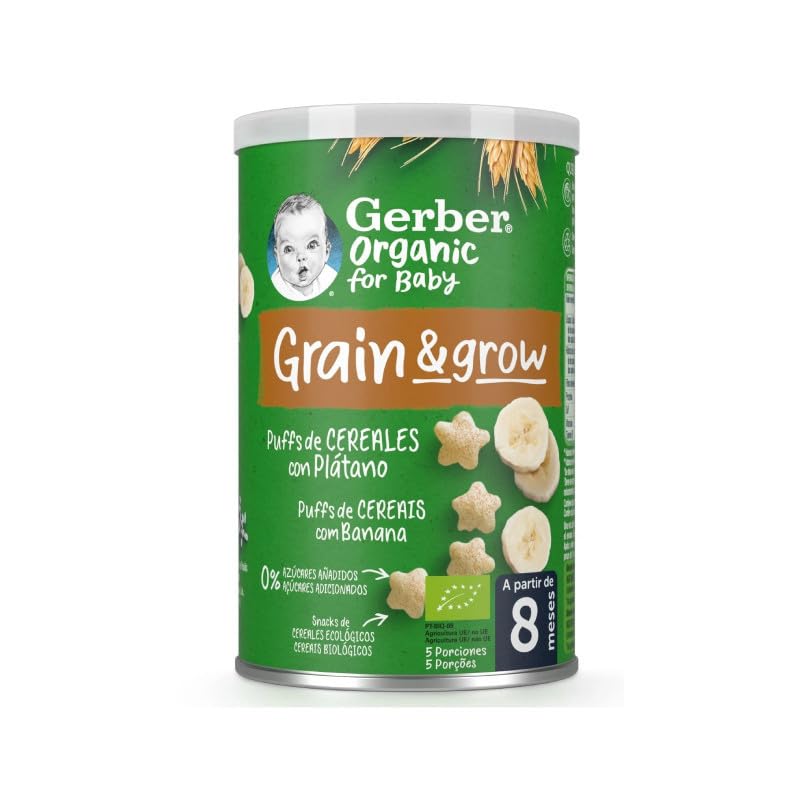 Gerber Snack Organic Cereales Platan 35G