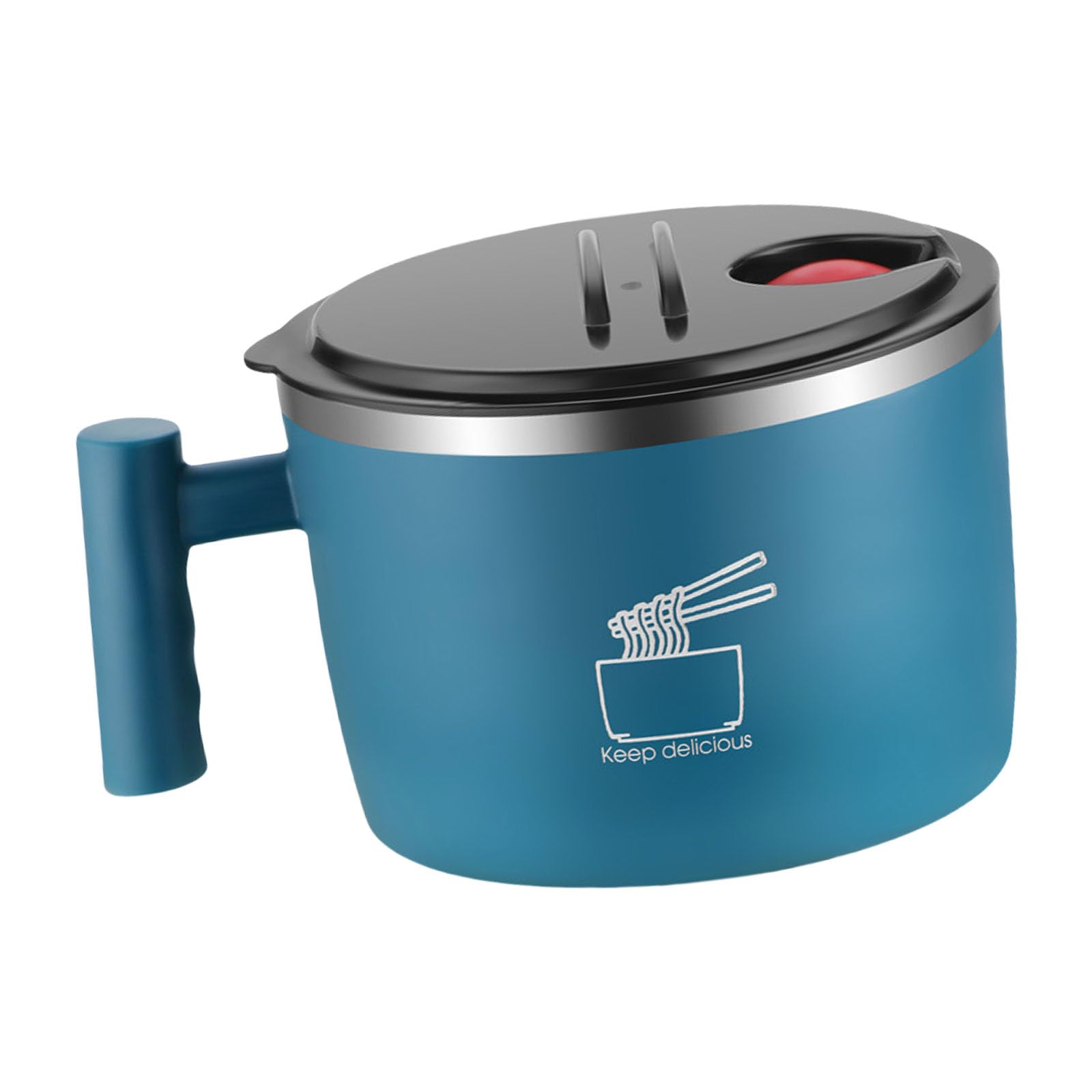 MALSSE Multifunctional Stainless Steels Ramen Serving Bowl Dishwasher Safe Lunch Container with Lid Portable Dining Solution Leak Proof Portable Soup Container for Travel