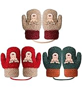 TAGVO 4 Paires Gants En Tricot Doux Pour Enfants, Gants Extensibles Magiques Mitaines, Gants Chauds D'hiver Garçons Filles, Gant Enfant Hiver Pour Un Usage Quotidien Pour Enfants 4-11 Ans