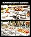 Chafing Dishes for Buffet 4 Pack, [Ultrasonic Mirror Polishing] Chafing Dish Buffet Set 9QT, [Rolled Edge Finger Protection] Buffet Servers and Warmers for Any Party, Wedding, Birthday and Hotel
