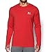 Under Armour Men's Chest Logo Long Sleeve T-Shirt, Red Medium Heather/White, Large