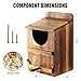 Yaoyiizy Owl House, Barn Owl Nesting Box with Bird Stand and Wood Shavings, Large Wooden Screech Nesting Box for Outside, Nest Box for Wild Birds, Barn, Screech, Eagle, 1 Set