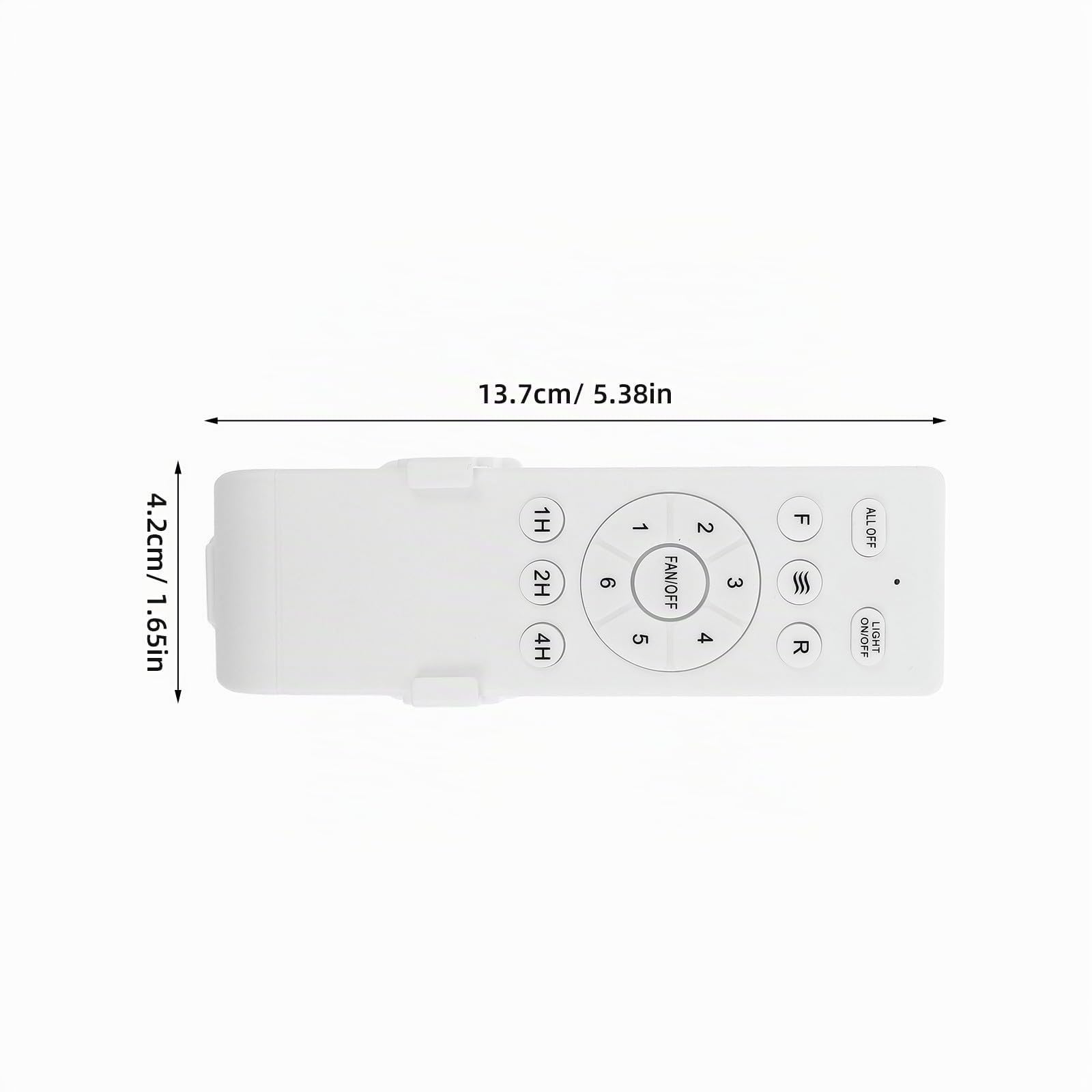 Control Remoto para Ventiladores de Techo con Luz, Control de Velocidad y Temporizador, Dispositivo Remoto de Plástico 433 Mhz Adecuado para Verano