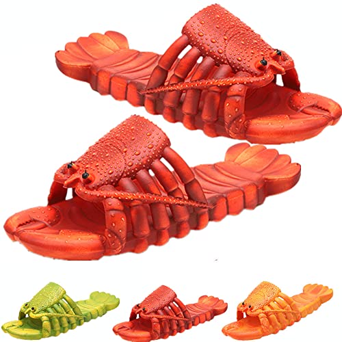 Lobster Slippers Funny Animal themed Slippers,Pool Beach Party Shoes,Unisex Shoes Couple Summer Slipper for Women Men
