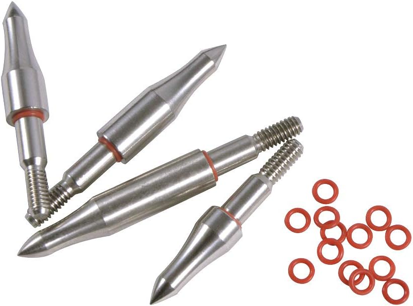AMEYXGS 12/24 Pack Archery Field Points 5/16 inches Cutting Diameter 75/100/125/150/200/250/300 Grain Stainless Steel Arrow Tip Arrow Points for Target Practice and Hunting