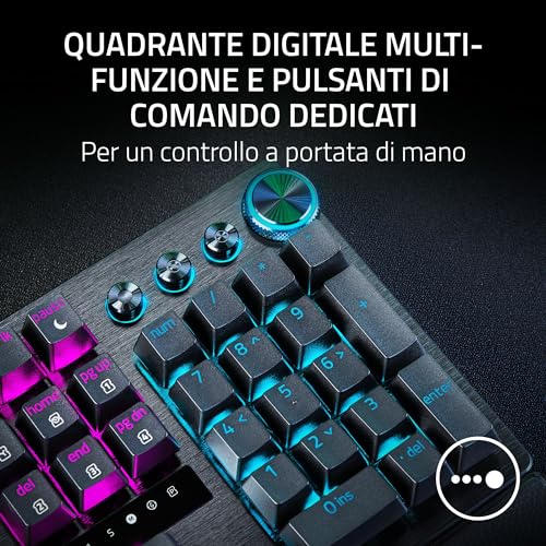 Huntsman V3 Pro - PC Tastiera ottica analogica per esport - Snap Tap - Modalità Attivazione Rapida (Quadrante digitale multi-funzione e pulsanti di comando dedicati) US-Layout | Nero - Tastiera gaming - Immagine 8