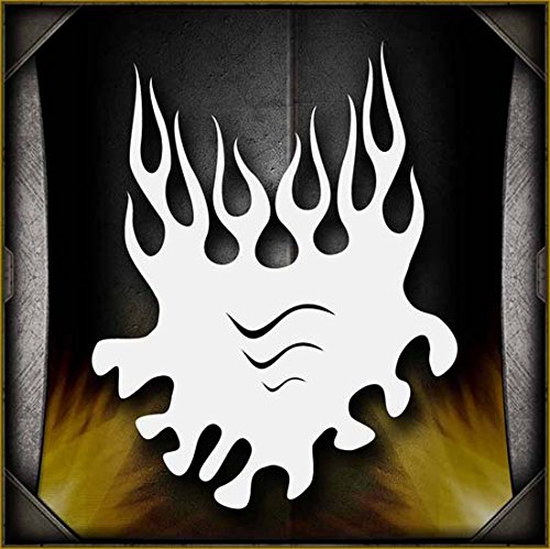 Flames 10 AirSick Airbrush Stencil Art Design Template