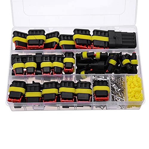 26er-Set 1-4-polige wasserdichte Anschlussverbinder, elektrische Automobil-Kabelverbinder, Stecker-Set für Auto und Marine, Ersatzteile