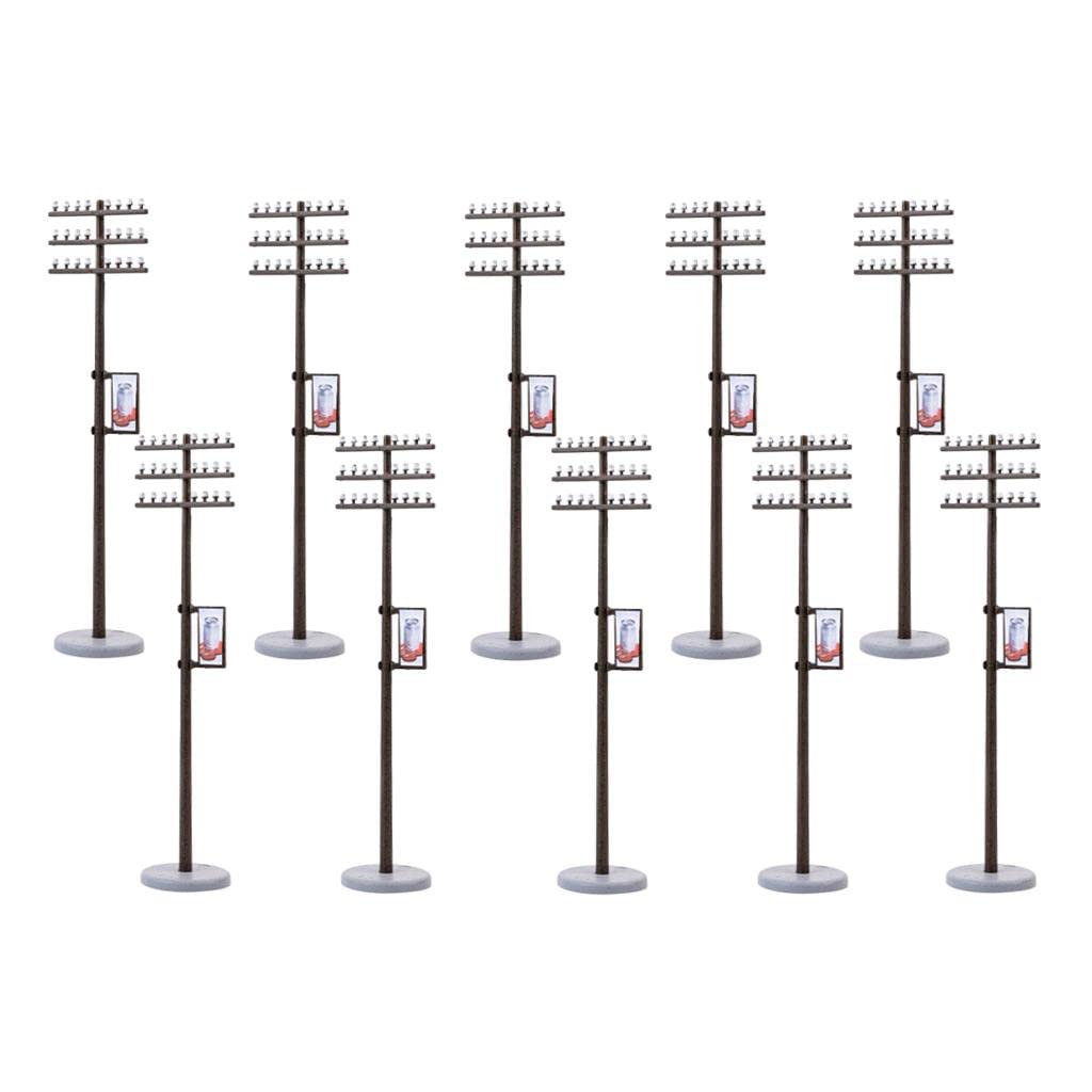 MERISHOPP® 10Pcs Mini Electric Line Pole for Train Railways Micro Landscape Accs 16.1cm|Toys & Hobbies | Model Railroads & Trains | O Scale |10 Pieces Mini Electric Line Pole