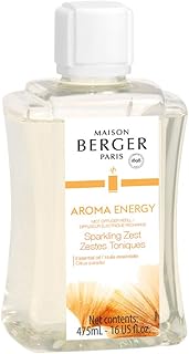 Aroma Energy - Fragrance Refill for Lampe Berger Ultrasonic Electric Mist Diffuser - 475 milliliters - 16 Fluid Ounces - Made in France