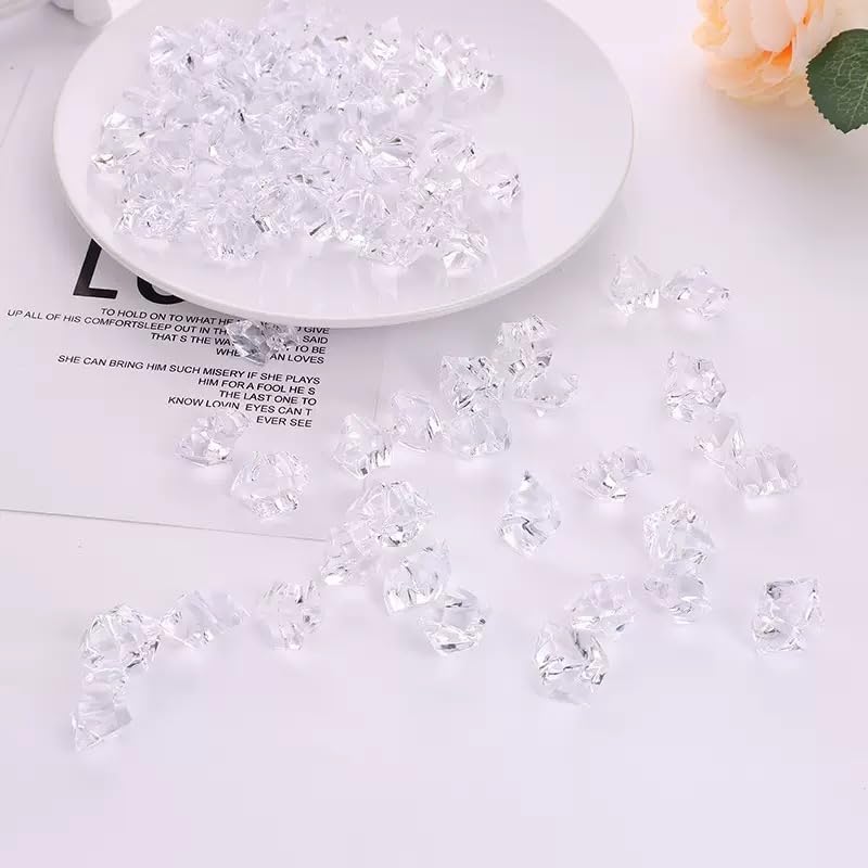 500 piezas cubos de hielo falso transparentes 11x14 mm miniatura 2