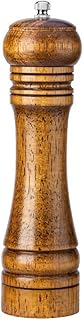 Wooden Pepper Grinder Salt Grinder Manual Pepper Mill Adjustable Coarseness Refillable Wood Peppercorn Crusher Mill for Kitchen Cooking Table Seasoning Tools