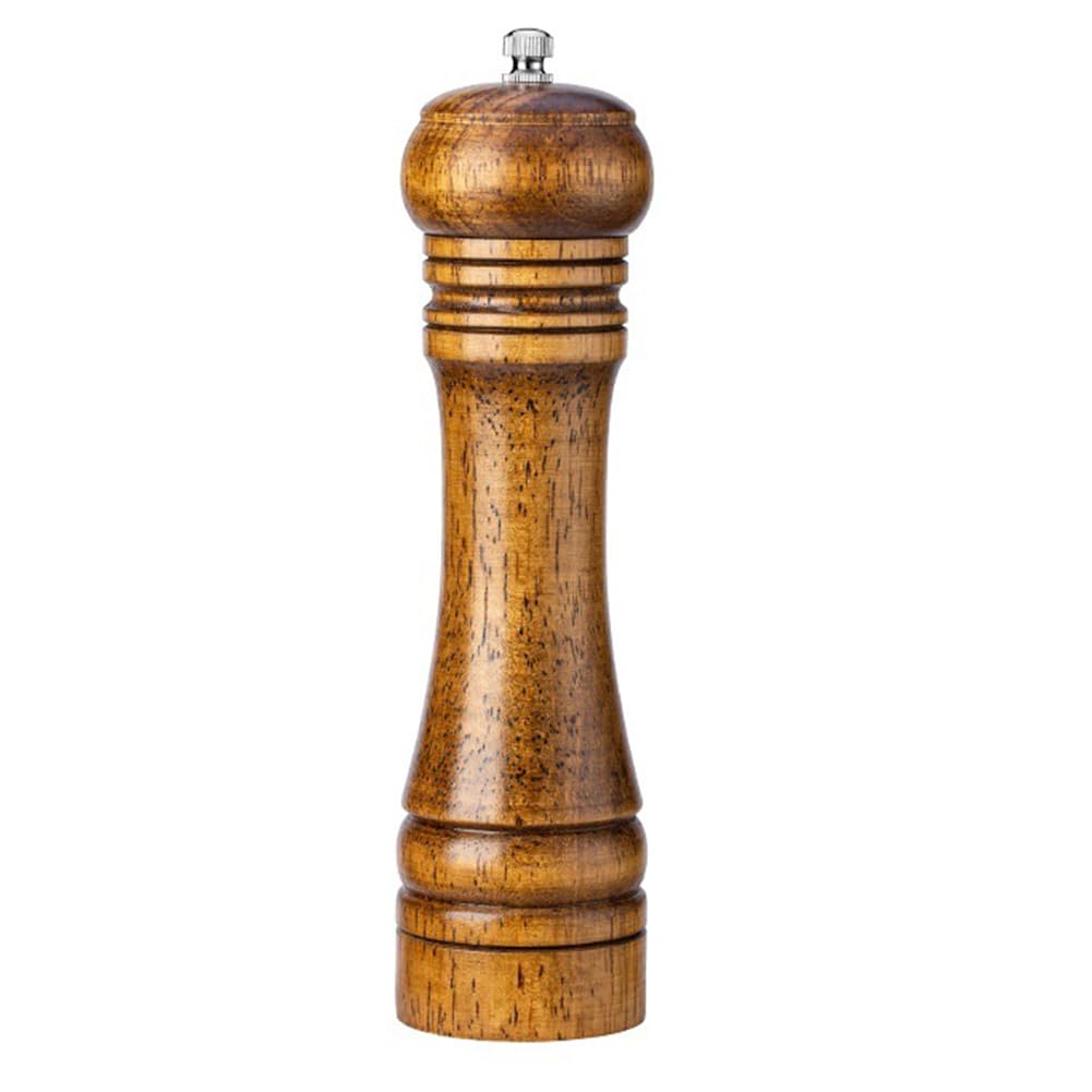 Wooden Pepper Grinder Salt Grinder Manual Pepper Mill Adjustable Coarseness Refillable Wood Peppercorn Crusher Mill for Kitchen Cooking Table Seasoning Tools 10in 8in 5in (M)