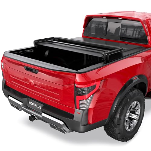 MOSTPLUS Tri Fold Soft Folding Truck Bed Tonneau Cover Compatible with 2005-2025 Nissan Frontier...