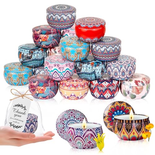 24 Pack Scented Candles Gift Set, Baby Shower Bridal Favors for G...