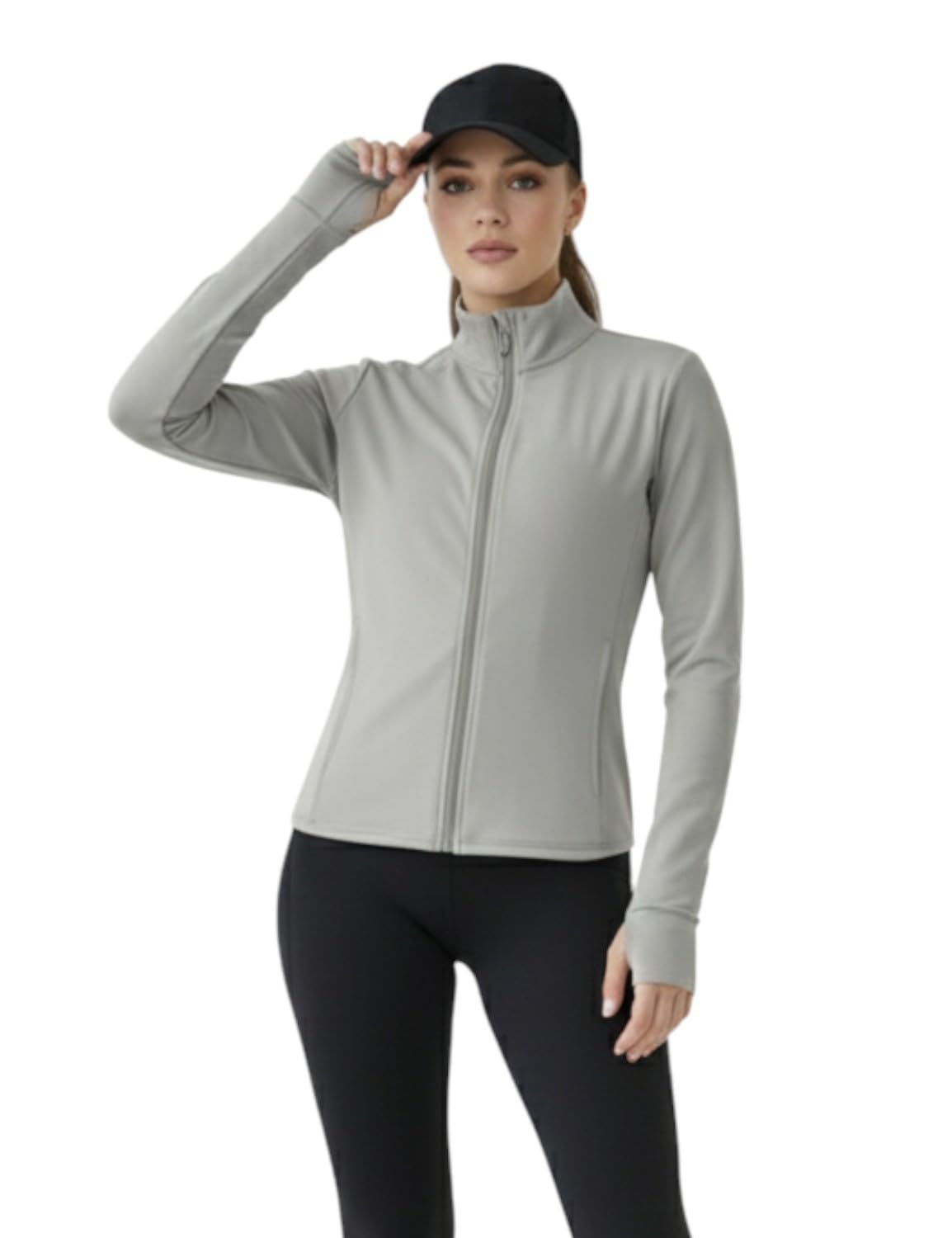 PUMP'D Women's Jacket| Slim Fit|Thumb Hole Open Sleeve|With zipper|Perfect for workout
