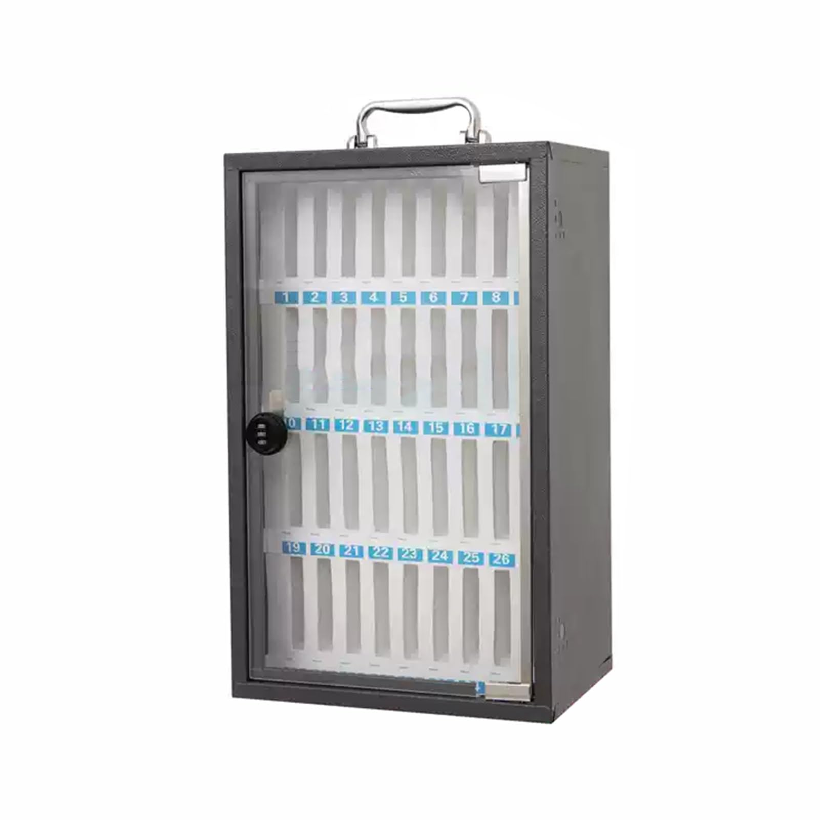 Mobile Phone Storage Cabinet Steel Mobile Phone Storage Cabinet Mobile Phone Safe with Ventilation Holes at Both Ends,with Smart Password Lock with Digital Numbering,Suitable for School Factory Office