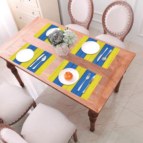 Set de table en PVC lavable résistant chaleur antidérapant rayures