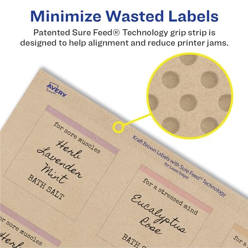 Avery 22846 Kraft Brown Square Labels thumb #3
