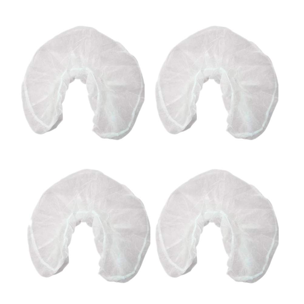 Brensty 50Pc U Shaped Disposable Non-Woven Headrest Pillow Paper Beauty Spa Salon Bed Cover Massage Face Cradle Rest Covers