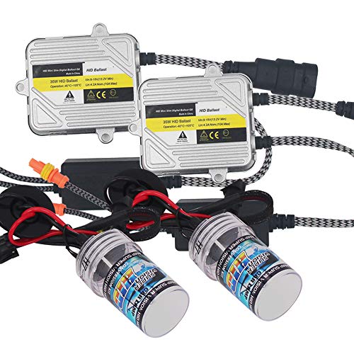 HSUN H7 HID Kit de conversion, Avec phare de voiture Fit H7 de ballast fiable, blanc au xénon 6000K Cover