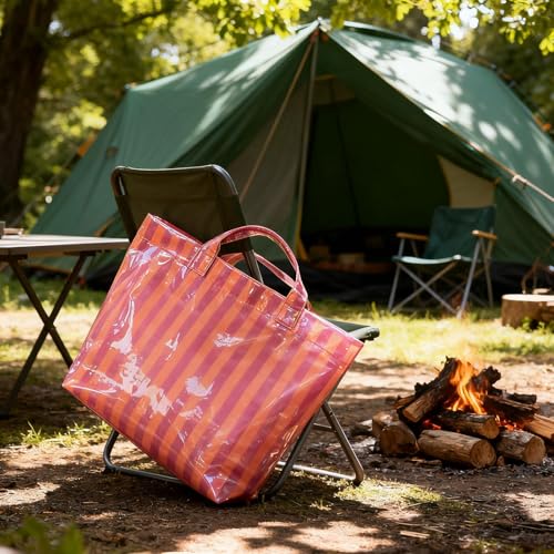 Sac de travail imperméable à rayures rose orange grand format affaires et loisirs - 4