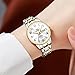 OLEVS Silver Gold Stainless Steel Women's Watch Dress Two Tone Watches for Women with Date Fashion Ladies Business Waterproof Analog Quartz Small Wrist Watch
