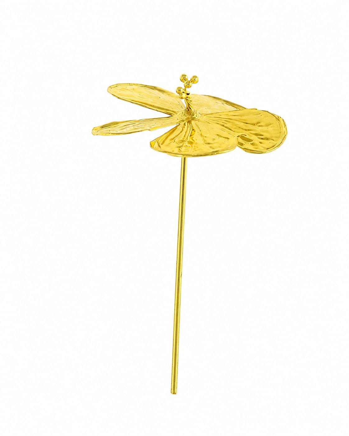 Plus Jewellery Charming Golden Colour Jaswand Flower For Ganesha Decoration-image-45