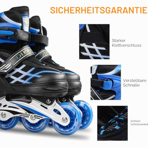 Lixada Inliner Skates für Kinder/Jungen/Mädchen, Einstellbare beleuchtende Bequeme Inline-Skates...