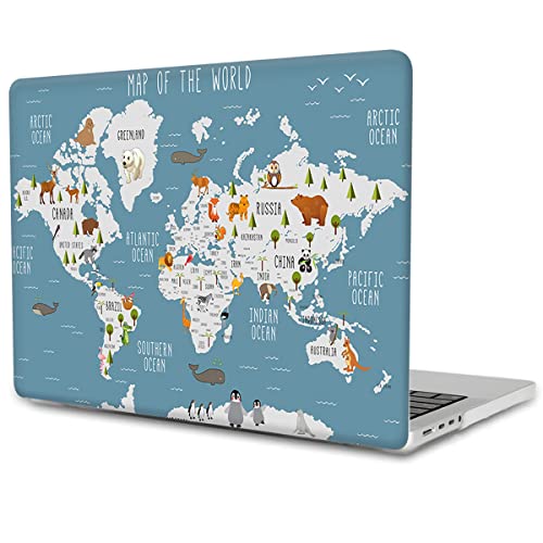 Coque MacBook Pro 13 Retina Anti-Rayures Rigide Design Carte du Monde A1502