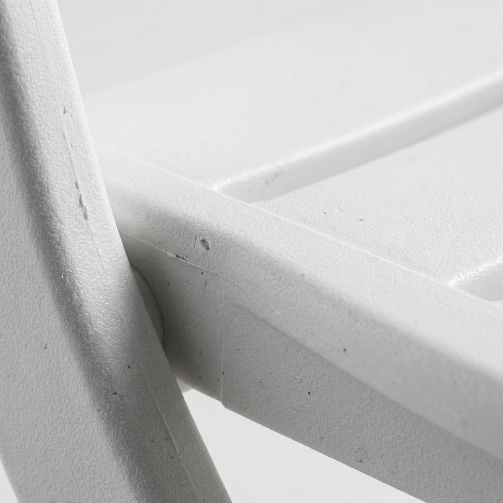 HEMAX Set 4 Sedie Pieghevoli Plastica Bianca Giardino Salvaspazio Gardenia | Sedute Richiudibili da Esterno Terrazzo Balcone Mobili per Eventi Catering Leggere e Resistenti Facili da Pulire Comode Casa