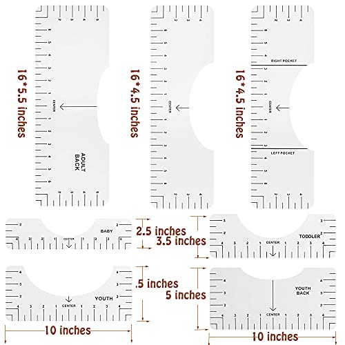 Maglietta a U, righello per misurare il processo