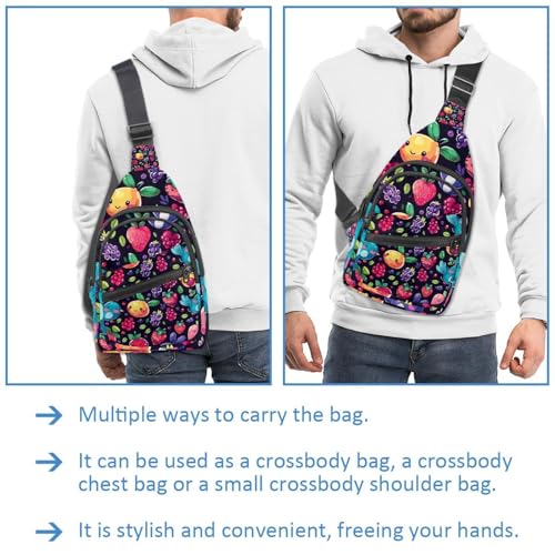 Mochila cruzada de dibujos animados con correa ajustable para running y senderismo 3
