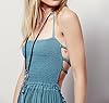 R.Vivimos Womens Summer Boho Sexy Backless Long Dresses (Small, Blue) #2