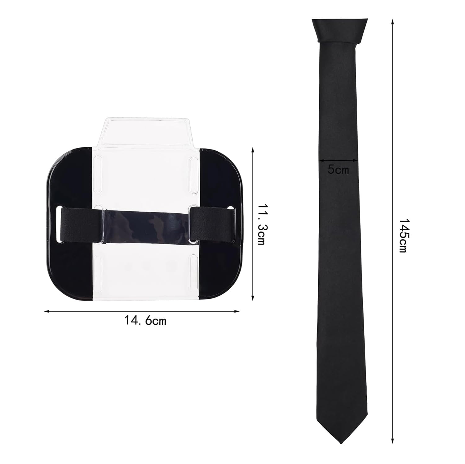 NAUZE 4 Pieces Sia Security Kit Armband Badge Holder Tie ID Card Badge Holder Security Armband for Emergency Rescue Personnel Security Personnel Guards (Green) - Image 2