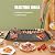 Electric Grill,Nonstick Teppanyaki Hibachi Grill Extra Large Table Top Griddle BBQ Barbecue w/Removable Handles for Outdoor Yard Travel Picnic