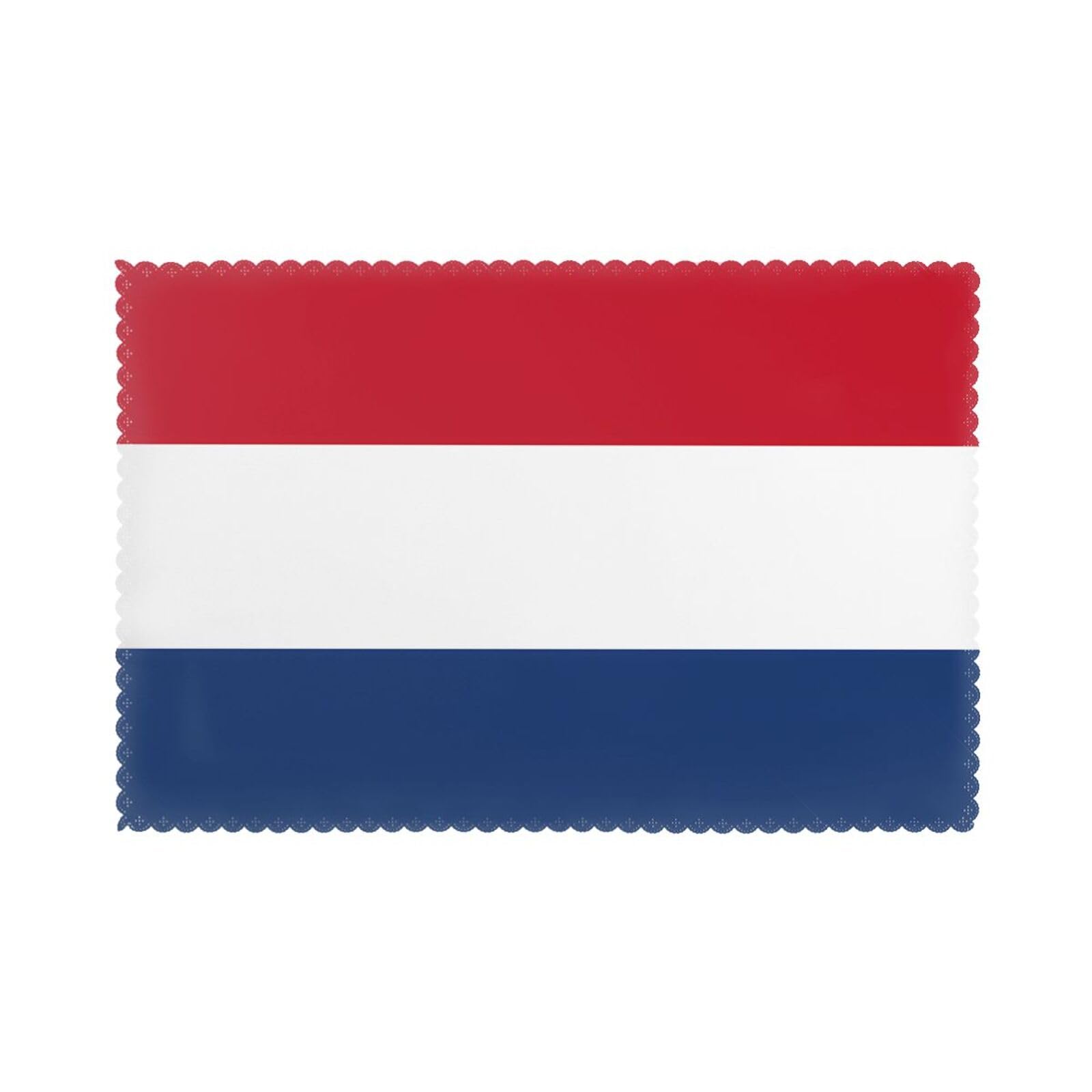 Dutch flag Placemats set of 6, insulated, washable, suitable for kitchen, dining room, parties, etc.