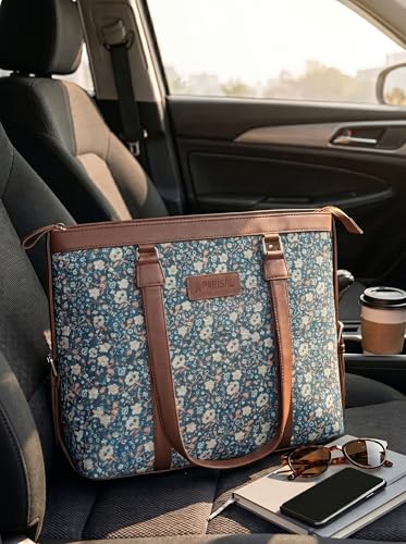 Image of Stylish Tote Bags for Office Use | Laptop Bag 15.6 inch | Purse for Women | Vegan Leather Handbag | Daily & Travel Use |