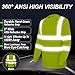 wefeyuv Safety Shirt Long Sleeve High Visibility Reflective Breathable T Shirt for Work Warehouse Construction Class 3 Yellow XL